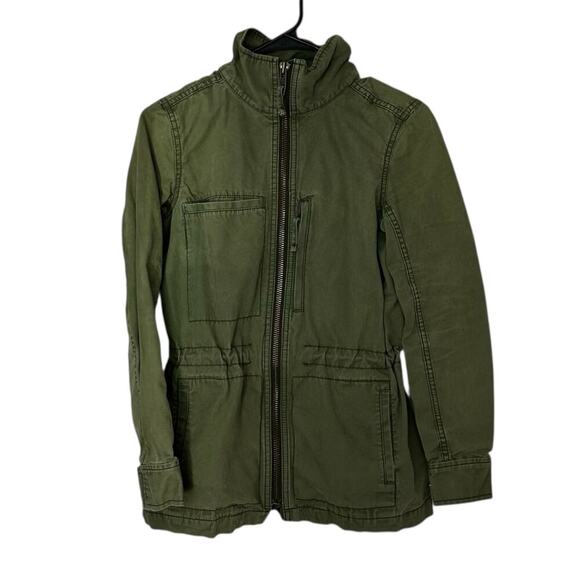 Madewell Fleet Jacket Size XS Olive Green Military Style Full Zip Army Utility - Picture 1 of 10